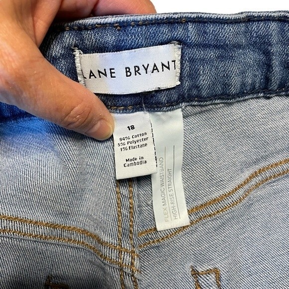 Lane Bryant Flex Magic Waistband High Rise Straight Leg Jeans Plus Size 18 - Picture 4 of 9